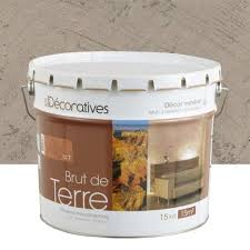 Enduit Decoratif Brut De Terre Les Decoratives Brun Silex 15 Kg Ice Bucket