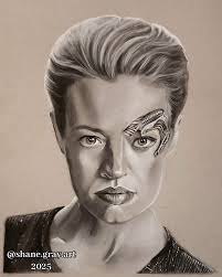 Seven of Nine, Star Trek Voyager Portrait Art
