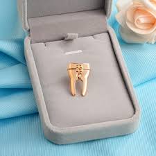 dentist tooth brooch pin with crystals gifts for dentist dental gifts dentist