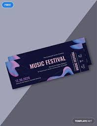 A Ticket Template With A Modern Design For An Upcoming Music Concert Event This Is Free To Download Ticket Design Ticket Design Template Concert Poster Design