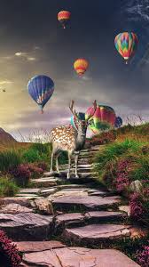 Download Wallpaper 1080x1920 Deer Air Balloons Photoshop Samsung Galaxy S4 S5 Note Sony Xperia Z Z1 Z2 Z3 Htc One Lenovo Vibe Hd Background Galaxy s4 balloon hd wallpaper is the property and trademark from live wallpapers and backgrounds, all rights reserved by live wallpapers and backgrounds. wallpaperscraft