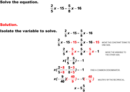 When solving equations of the form ax + b = c, you can subtract b from both sides of the equation and then divide both sides by a. Multi Step Equations