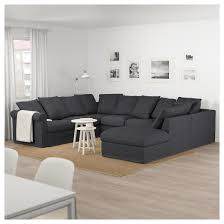 Gronlid Sectional 6 Seat With Open End Sporda Dark Gray Ikea U Shaped Sofa Furniture Pallet Furniture