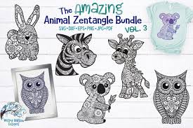 Download Amazing Animal Zentangle Svg Bundle Vol 3 Animal Mandalas 577299 Cut Files Design Bundles