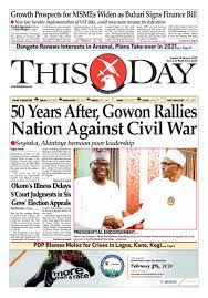 But there he is—sprawled out on the couch of his study, throat cut, knife on the floor, blood everywhere. Tuesday 14th January 2020 By Thisday Newspapers Ltd Issuu