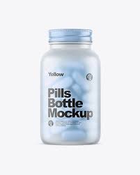 Frosted Glass Bottle With Pills Mockup In Bottle Mockups On Yellow Images Object Mockups Bottle Medicine Packaging Free Packaging Mockup