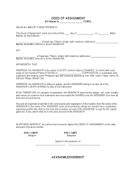 From a practical point of view, that means that a deed. Deed Of Assignment Of Shares Template Pdf Assignment Law Natural Resources Law
