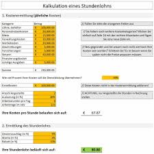 Die gewinnorientierte kalkulation mit excel vorlage. Stundenlohn Berechnen Ellmann Consulting