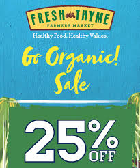 Find local health food stores that carry your favorite bob's red mill products! Hot Fresh Thyme 25 Off All Organic Produce Organic Meat Bulk Foods And Select Fresh Thyme Organic Store Brand Products All Natural Savings