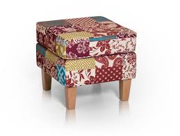 Der sessel hat eine breite von ca 115 cm, ein länglicher und ein quadratischer hocker sind ebenfalls dabei. Willy Hocker 1 Sitzer Polsterhocker Passend Zum Ohrensessel Stoff Patchwork Bunt Ebay