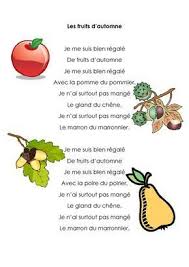 Chants Et Comptines 1 2 3 Dans Ma Classe A Moi Comptines Comptine Automne Comptine Fruits