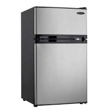 Black And Decker Mini Fridge With Freezer Temperature Control Danby 3 1 Cu Ft Mini Fridge In Stainless Look Dcr031b1bsldd The Home Depot Compact Refrigerator Compact Fridge Danby Refrigerator