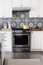 Black And White Cement Tile Backsplash Cement Tile Backsplash Inspo Cement Tile Backsplash Backsplash Kitchen White Cabinets Tile Backsplash
