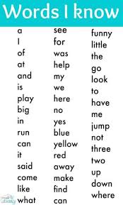 Check spelling or type a new query. Free Printable List Of Kindergarten Sight Words How To Teach Them
