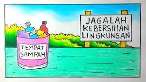 Gambar Poster Kebersihan Lingkungan Yang Mudah Digambar Youtube