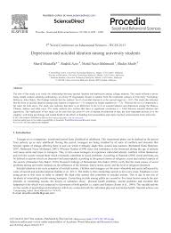 Hence, it is easier for international students to understand the lectures better. Pdf Depression And Suicidal Ideation Among University Students