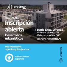 A través de la página del programa se puede acceder a la inscripción para acceder a las casas ubicadas en buenos aires, caba, córdoba, corrientes, mendoza, misiones, neuquén, río negro. Procrear Barrio Liceo Uno De Los 9 Predios Procrear De Facebook
