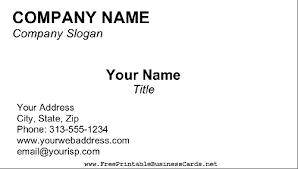 Minimal business card template (word) Blank Business Card