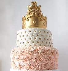 Royal Princess Baby Shower Cake Chas De Bebe Principe Baby Shower Cakes Shower Cake
