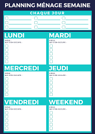 Planning De Menage Vierge A Imprimer Telechargement Gratuit Planning Menage Menage Planning De Nettoyage