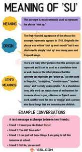 Su Meaning What Does This Popular Acronym Stand For 7 E S L French Swear Words Meant To Be English Expressions