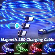 Sungluber Micro Usb Visible Flowing El Light Coiled Lightning Charging Cable 1m For Sale Online Ebay