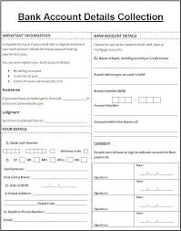 Bank verification letter is a request made by a customer of a bank towards their branch. Bank Account Form Sample Free Word Templates