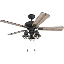 Dual ceiling fans use double motors installed on each end of the fan's body give these fans a bold look, creating the extra airflow needed in larger living ceiling fans with dual motors are designed by connecting two motors together using a sturdy horizontal bar. Prominence Home Kolby Aged Bronze 42 In Led Indoor Ceiling Fan 5 Blade In The Ceiling Fans Department At Lowes Com