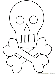 Dias de los muertos skeletons drawing. Skull Coloring Page For Kids Free Miscellaneous Printable Coloring Pages Online For Kids Coloringpages101 Com Coloring Pages For Kids