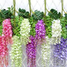 Perfect for home decor, weddings, bouquets, gifts, & more. 110cm Artificial Flowers Hanging Plant Silk Wisteria Fake Garden Hanging Plants Home Garden Supplies Wedding Decoration 1pc Artificial Dried Flowers Aliexpress