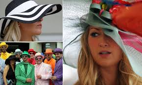 Hats off to them! Spectators at Kentucky Derby don't let the rain spoil  annual display of fanciful racing fashions