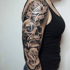 Pin By Charlene Anderson Shane Wood On Tattoos Skull Sleeve Tattoos Skull Rose Tattoos Best Sleeve Tattoos
