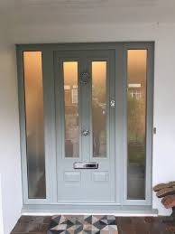 Check Out This New Edinburgh Solidor In Painswick Green And Matching Frames Taking Solidor Compos Front Doors Uk Composite Front Door Contemporary Front Doors