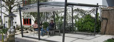 Vidaxl kiefernholz imprägniert pergola dach bank gartenbank rosenbogen spalier. Transparente Pergola Von Voroka Sakura