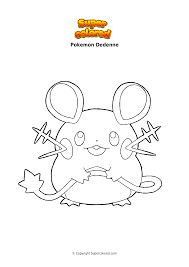 To have such characters nestled within a colouring page is what every child dreams about. Coloring Page Pokemon Dedenne Supercolored Com
