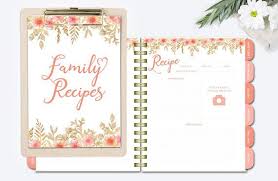 Floral Recipe Binder Kit Printable Recipe Book Watercolor Cook Book Blank Recipe Pages Divider Pages Divider Tabs Recipe Organizer Recipe Binder Kit Recipe Book Recipe Binder