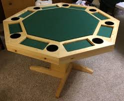 Octagonal Pine Poker Table Seats 8 People With Cupholders Poker Table Diy Poker Table Plans Octagon Poker Table