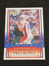 1998 bowman best performers #1 peyton manning: Lot 452 625 2004 Score Scorecard Pro Bowl Sp Peyton Manning 335 Football Card Numbered 625