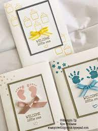 How i made this simple but cute new baby card, using sizzix big shot and dies, memento ink, tim holtz distress ink. Baby Card Ideas Baby Cards Handmade Stampin Up Baby Cards Baby Cards