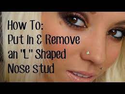 How To Put In Take Out An L Shaped Nose Stud Nose Piercing Nose Stud Nose Piercing Jewelry