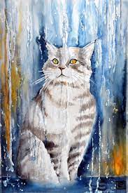 Pioggia Sui Vetri Con Gatto N D Acquerello 30x45 Di Lorenza Pasquali Paintings Www Lorenzapasquali It Copyright C Lorenzapa Gatto Acquerello Acquerello Gatti