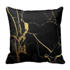 Black And Gold Throw Pillows Black And Gold Marble Throw Pillow Zazzle Com With Images Black And Gold Marble Black Gold Bedroom
