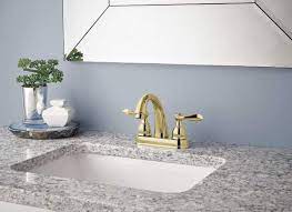 Brass faucet lavatory faucet bathroom sink faucets bathrooms small sink fluid design home tools shower systems polished brass. Centerset Polished Brass Bathroom Faucets Reviews Delta Vs Moen