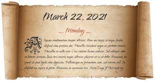 View the month calendar of march 2021 calendar including week numbers. What Day Of The Week Is March 22 2021