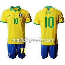 Maillot de foot bresil enfant calcetines 2018 exterieur. Maillot De Foot Bresil Pele 10 Enfant Domicile Copa America 2019