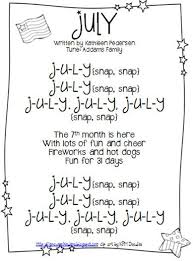 July Calendar Song Calendar Songs Preschool Songs Circle Time Songs