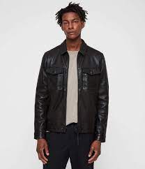 Allsaints Revelry Leather Jacket Leather Jacket Men Leather Jacket Jackets