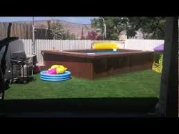 Swimming Pool Deck Intex 58982 בריכת אינטקס Pool Landscaping Above Ground Pool Decks Rectangular Pool