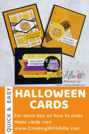 It is very interesting to create the halloween card for your halloween party!! Cute Halloween Cards To Make With Have A Hoot Bundle Creating With Allie