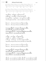 Id Michael Patrick Kelly Songtext Und Akkorde Gitarren Songs Gitarre Lieder Gitarre Noten